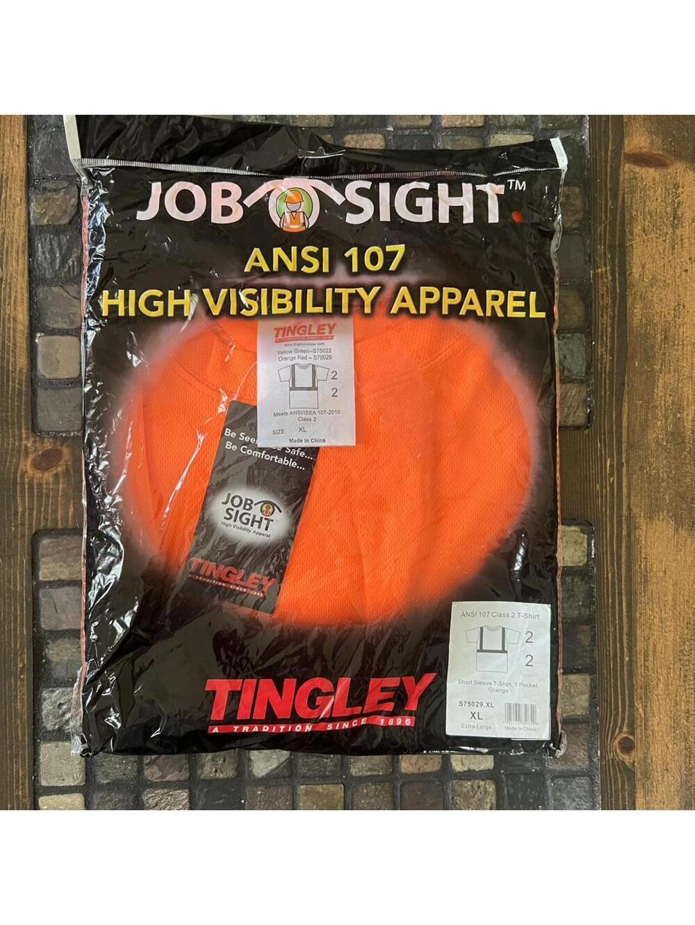 NWT Tingley ANSI 107 Class 2 High Visibility Safety Vest Orange Reflective XL